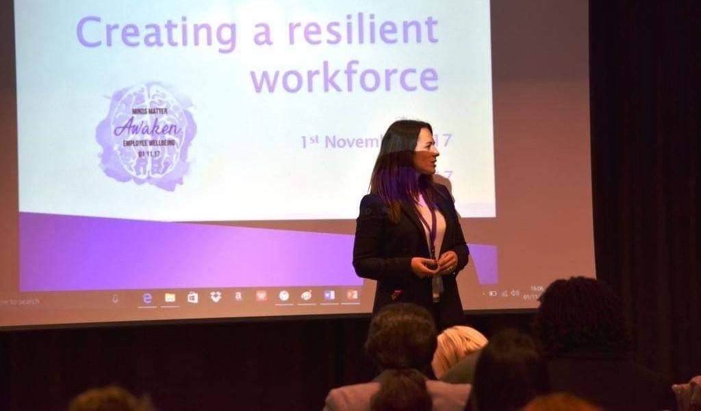 Sadie presenting Creating a Resilient Workforce